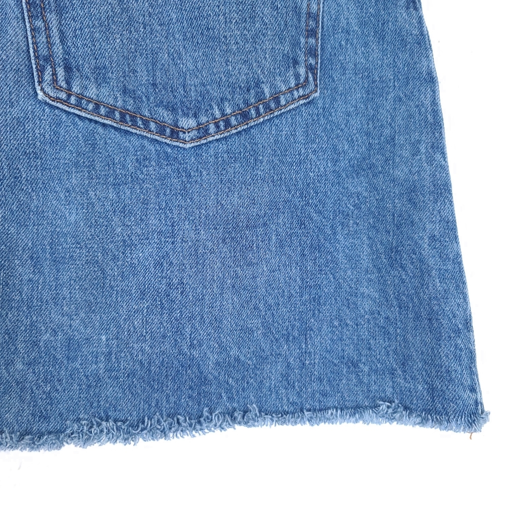 MADEWELL Rigid Denim Skirt Raw Hem - Picture 6 of 9